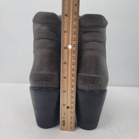 Sorel After Hours Women's Gray Suede Wedge Ankle Boots US Size 9.5 - Picture 8 of 10